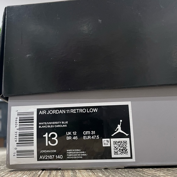 Nike Air Jordan 11 Xl Retro Low White Cement Grey Mens Basketball Sz 13 NEW - Picture 9 of 10